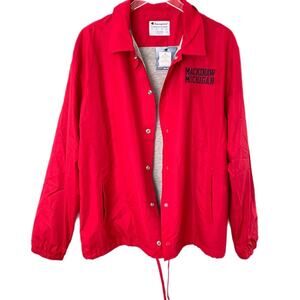 NWT Champion Mens Mackinaw Michigan Coaches Sz L